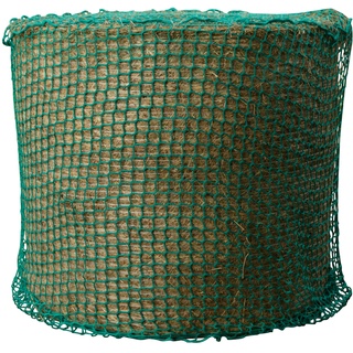 Kerbl Heunetz für Rundballen (Maschenweite 4,5 x 4,5 cm, ø 150 cm/Höhe 150 cm, Farbe grün, engmaschiges Futternetz, für Pferde, Verlängerung der Fresszeiten) 321603