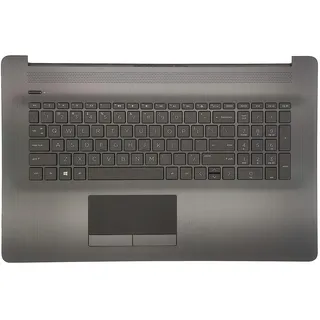 Jxjslp Ersatz-Handballenauflage für HP 17-by 17-ca 17t-by 17z-ca 17z-ca Laptop ohne Hintergrundbeleuchtung, US-Layout mit 73H0 Touchpad L22750-001, Grau