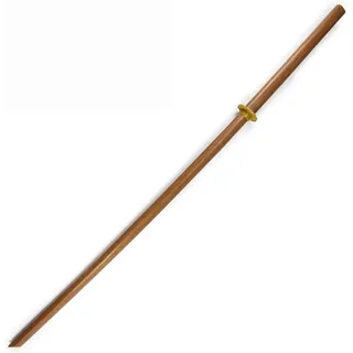 Langes Holzschwert, Bokken mit Scheide, Setzling-Katana aus Eisenholz für Heimdekorationssammlung, tägliche Bühnenauftritte, Schießzubehör, Kendo-Übungs-Iaido-Schwert, Cosplay-Wood color||140CM