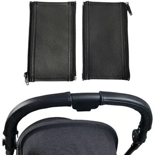 Griffabdeckung für Kinderwagen, kompatibel mit Buga-Boo Kinderwagen, FOX 1, 2 und 3, BEE 5 und 6 | Wird an den originalen Lenkerabdeckungen montiert, mit Reißverschlussöffnung, staubdicht, wasserdicht