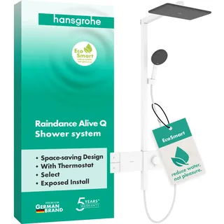 Hansgrohe Raindance Alive Q Duschsystem 210/340 1jet EcoSmart, mit ShowerSelect Comfort, 24581700