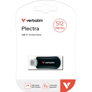 Verbatim Plectra USB-C Flash Drive Black 512GB 30227