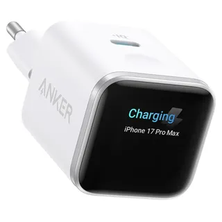 Anker Nano Ladegerät 45W Smart Display Polarweiss