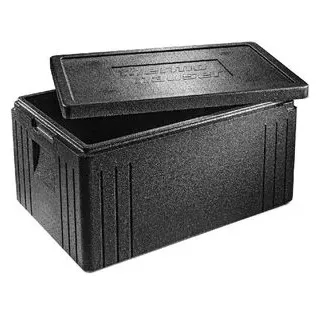 Thermohauser EPP-Thermobox, GN 1/1, Eco Line schwarz, 45 Liter, Kunststoff EPP, 60 x 40 x 30,5 cm