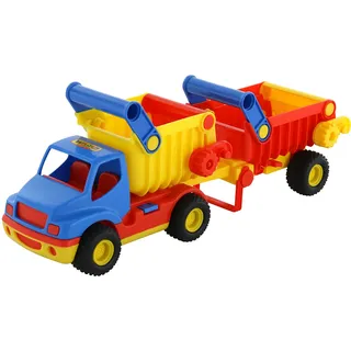 WADER ConsTruck Muldenkipper mit Kippanhänger Kipper Lastwagen LKW bunt
