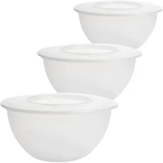 2friends Rührschüssel Transparent/Weiß 3-tlg.