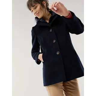 Walbusch Damen Wolljacke mit Steppeinsatz Blau
