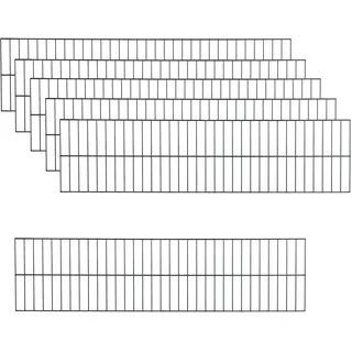 Estexo - Gartenzaun Zaunelemente Doppelstabmattenzaun 6er Set ral 7016)