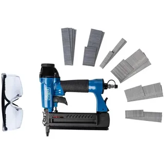 SCHEPPACH Druckluft 2-In-1 Klammer-Nagelpistole Druckluftnagler Tacker Holz