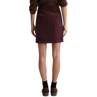 Marc O'Polo Minirock MARC O'POLO, Damen, Gr. 44, schwarz cherry, Obermaterial: 78% Baumwolle, 20% Viskose, 2% Elasthan, gerade kniefrei, Röcke Minirock, aus Samt