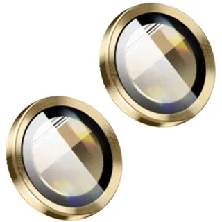 Kripyery Telefonlinse Beschützer Phone Heck Objektiv Perfekte passende geschmiedete Glasschutzabdeckung Ultra-dünn Golden Für iPhone14/14 Plus