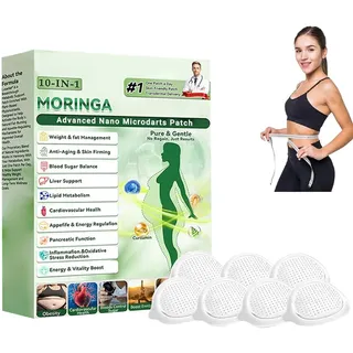 Moringa 10-IN-1 Fortgeschritten Nano Mikronadel Pflaster, Natürliches Abnehmpflaster,Natürlich Abnehmpflaster für alle Körpertypen (1 Box)