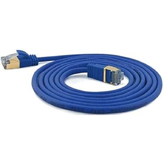 Wantec Extra dünnes CAT.7 SSTP Patchkabel 0.1 m, blau