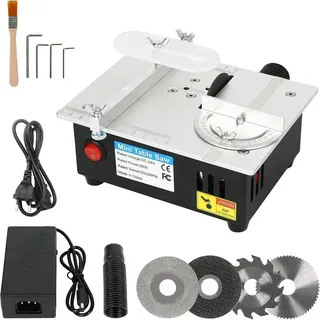Tischkreissäge Tragbare elektrische Minisäge, kompakt DIY-Schneidewerkzeug Schneidemaschine mit einstellbarer Schnitttiefe, Tragbare Tischkreiss...