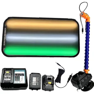 Lbxlhr PDR-Lampe für die lackschadenfreie Ausbeultechnik (PDR), LED-Lampe für die Ausbeultechnik mit 2 x 2500 mAh Akku, Reflektorlampe für die Ausbeultechnik, 9 Farben(60 * 20cm)