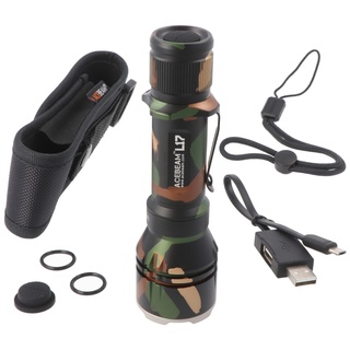 AceBeam L17 Camo LED-Taschenlampe in der trendigen Tarnfarbe mit max. 1400 Lumen, bis zu 802 Meter Reichweite