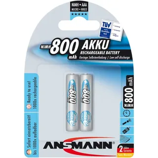 Ansmann Akku Micro AAA 800 mAh 2er Blister