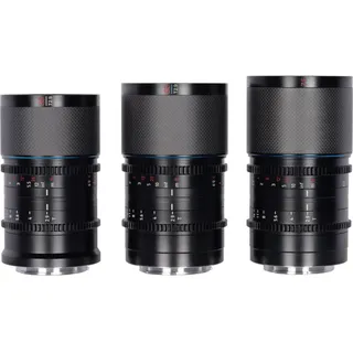 Sirui Saturn 1.6x Carbon Fiber Full-frame Anamorphic Lens Set DL Mount 35mm, 50mm, &75mm Blue Flare