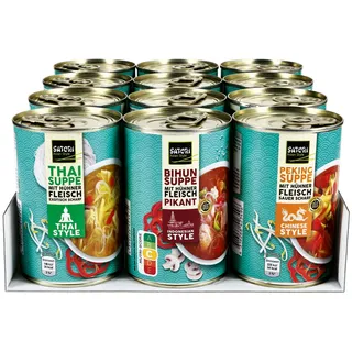 Satori Asia Suppe 400 ml, verschiedene Sorten, 12er Pack