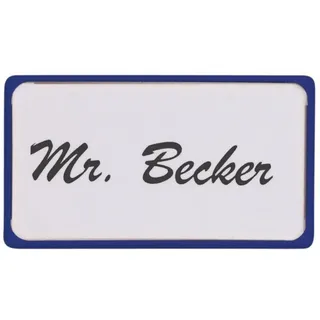 Maul Namens-Schild 80x45mm mit Magnet blau, 10 St.