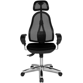 mit Armlehnen und Kopfstütze schwarz