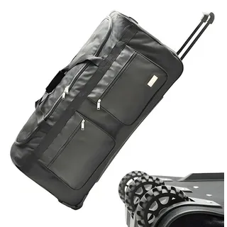 rungassi Reise Trolley Tasche Reisetasche Sporttasche mit Rollen XL 120L Rungassi DFB32 schwarz