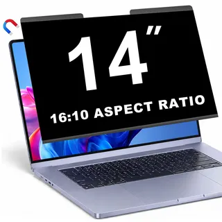 FYJRCY Magnetischer Laptop Blickschutzfolie für 14 Zoll 16:10 Bildschirm | Abnehmbarer Laptop Sichtschutzfolie und Blendschut Datenschutzfilter,Kompatibel mit HP Dell Acer Asus Samsung Lenovo ThinkPad