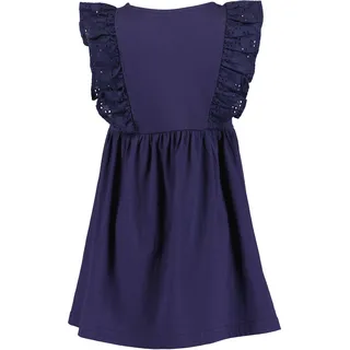 blue seven Jerseykleid BLUE SEVEN, Mädchen, Gr. 134, N-Gr, ultramarin, Jersey, Obermaterial: 100% Baumwolle, unifarben, Basic knieumspielend, Rundhals, Kleider Jerseykleid, mit toller Lochspitze