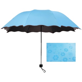 Hearda Regenschirm Sturmfest, Falt Regenschirm Groß Regenschirm Kinder Erwachsene Leicht und Kompakt Regenschirm für Reise, Im Freien, Rucksäcke (Blau,Durchmesser 96cm)