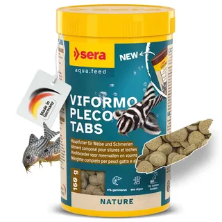 sera Viformo Pleco Tabs 250 ml (160 g) | Nahrhafte Futtertabs Welse | Wels- & Schmerlenfutter | Ohne Farb- & Konservierungsstoffe | Artgerechte Ernährung Bodenfische | Mit vitaminhaltigen Seealgen
