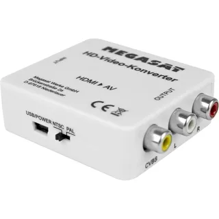 Megasat AV Konverter HD-Video-Konverter (HDMI zu AV) [HDMI - AV] 1920 x 1080 Pixel