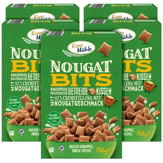 Kornmühle Nougat Bits 750 g, 5er Pack