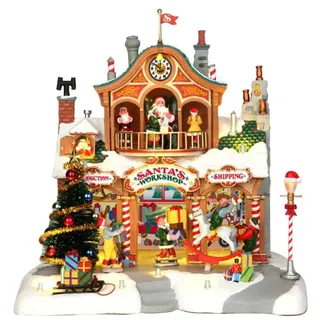 Lemax Santa's Workshop Weihnachtsdorf mehrfarbig beleuchtet animiert