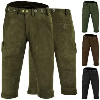 German Wear Lederhose GW600 Jagd lederhose Kniebundhose Jagdhose Trachtenlederhose wanderlederhose grün 52/L