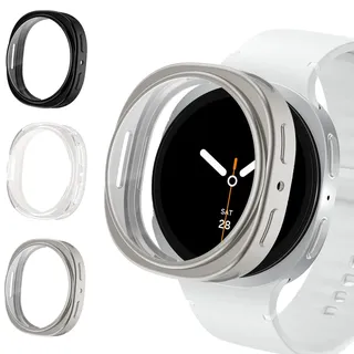 Hülle für Samsung Galaxy Watch 8 Schutzhülle 44mm, 3 Stück Weiche TPU Case Ersatzabdeckung für Samsung Galaxy Watch 8 Hülle 44mm Damen Herren, Galaxys Watchs 8 Zubehör, Smartwatch 8 Schutzhülle Schutz