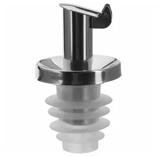 Westmark Ausgießer Inox Öl-Spezial, Silikonkork, Metallkläppchen, 47832180
