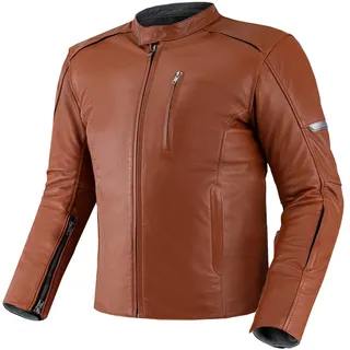 SHIMA HUNTER Motorrad Jacke Herren mit Protektoren Leder Rückenprotektor Motorradjacke Sommer Schutzjacken Lederjacke Protektorenjacke Sommerjacke Stadt Touren (Männer, Braun, 5XL)