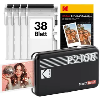 Kodak Mini 2 Retro schwarz + 60 Sheets Bundle