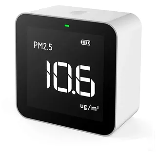 Temtop M10 Luftqualitätsmessgeräte, messen für PM2.5 HCHO AQI, Raumluftqualitätdetektor, Luftqualität Echtzeit-Anzeige,Weiß