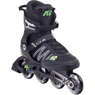 K2 Skates Herren Inline Skates F.I.T. 80, Black - Green, 30E0873.1.1.110
