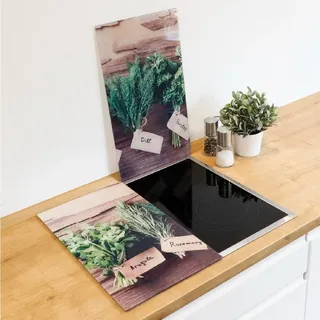 Hi Herdabdeckplatte 2-tlg. grün