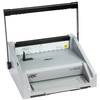 GBC 4410040 Bindemaschine Streifen-Bindegerät 500 Blatt, Stanzen 20 Blatt, 51 mm Strip, elektrisch, grau