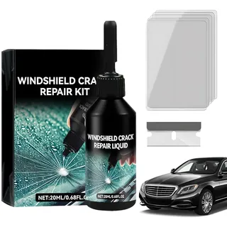 Steinschlag Reparaturset Windschutzscheibe Reparaturset, Glas Reparatur flü Scheibenkleber Auto Glas Reparatur Set, Glasreparaturflüssigkeit Zur Reparatur Langer Rissen, Löchern, Rissen (1PCS)