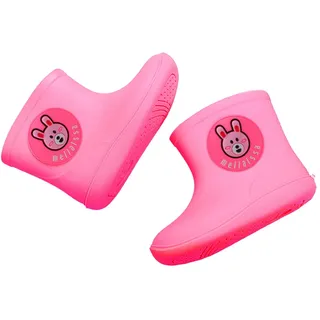 LOIJMK Barfussschuhe Regenstiefel Kinder Gummistiefel Mädchen Jungen Regenschuhe Kinderstiefel Kurz Stiefeletten Gartenschuhe Baby Outdoor Gummistiefel Wasserdicht Rutschfest Stiefel Rain Boots - 18 EU