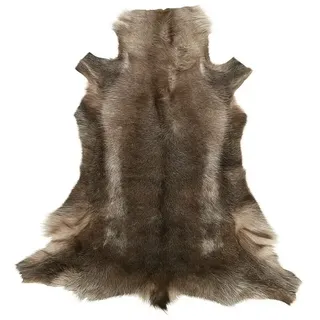 Esbeco Rentierfell  (Braun/Weiß, 100 % Echtfell, 110 x 70 cm)