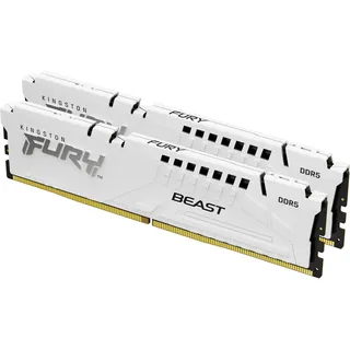 Kingston FURY Beast DDR5 6000MT/s 32GB Kit (2x16GB) CL30 Weiß KF560C30BWEK2-32