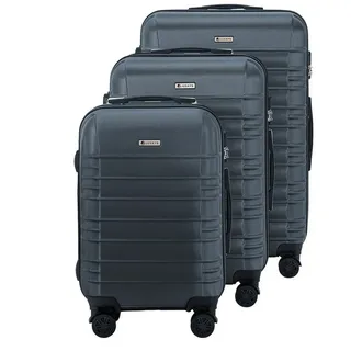 Juskys Rom Koffer-Set 3-tlg. grau