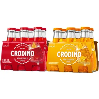 Alkoholfreies Crodino Bundle Biondo & Rosso, je 6×98 ml – Italienischer Aperitif Classic & Blutorange, bittersüß & spritzig, einfach auf Eis servieren, ideal für schnellen alkoholfreien Spritz