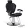 Friseurstuhl mit Kopfstütze mit Hydraulikpumpe 360 Drehbar Höhenverstellbar Pvc Kunstleder 8816 schwarz Schwarz