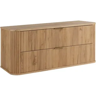 3e 3xe living.com 3xE Living Badezimmerschrank,, Braun, Kunststoff, 2 Schubladen, 100x51.7x41.5 cm, Badezimmer, Badezimmerschränke, Waschbeckenunterschränke